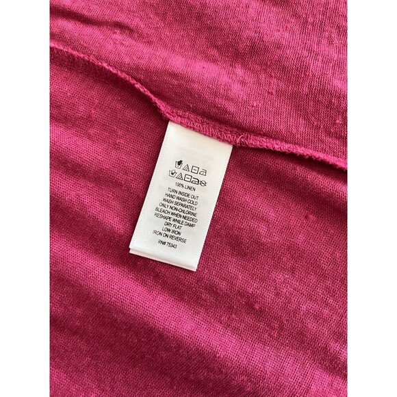 Cynthia Rowley Linen Hooded Duster Cardigan Size S Pink Long Lightweight Beachy - Picture 9 of 9